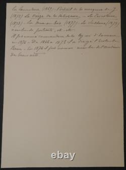 Ernest Hébert Lettre autographe signée, envoi d'une caisse et d'un tableau, 4p