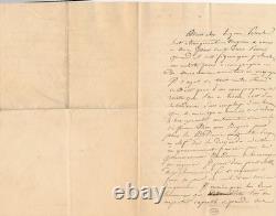 Ernest Meissonier lettre autographe signée Moldavie chemin de fer