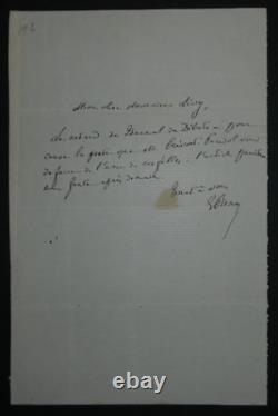 Ernest RANAN LETTRE AUTOGRAPHE SIGNÉE A MONSIEUR LEVY SUR LE JOURNAL