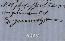 Esther Guimont Lettre autographe signée Courtisane Guizot, Hugo. 1860