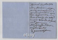 Esther Guimont Lettre autographe signée Courtisane Guizot, Hugo. 1860