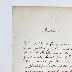 Étienne Eggis Intéressante Lettre Autographe Signée 1851 Romantisme
