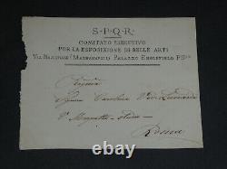 Ettore Ferrari Sculpteur -RARE Lettre autographe signée à Carolina Luccardi 1883