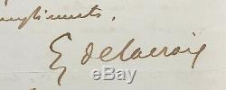 Eugène DELACROIX -Peintre- Lettre autographe signée Autograph letter signed 2p