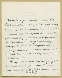 Eugène Fromentin (1820-1876) Écrivain & peintre Lettre autographe signée