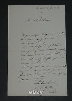 Eugène GODIN LETTRE AUTOGRAPHE SIGNÉE À ASSELINEAU, le 26 janvier