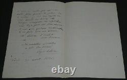 Eugène LABICHE Lettre autographe signée à Coubert 2 pages 1856