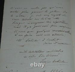 Eugène LABICHE Lettre autographe signée à Coubert 2 pages 1856