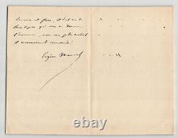 Eugène Manuel DEUX LETTRES AUTOGRAPHES SIGNÉES À Philippe Gille 1888 & 1899