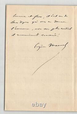 Eugène Manuel DEUX LETTRES AUTOGRAPHES SIGNÉES À Philippe Gille 1888 & 1899