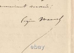 Eugène Manuel DEUX LETTRES AUTOGRAPHES SIGNÉES À Philippe Gille 1888 & 1899