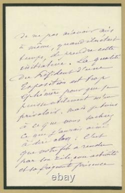 Eugène Poubelle (1831-1907) Préfet de la Seine Lettre autographe signée 4 pp
