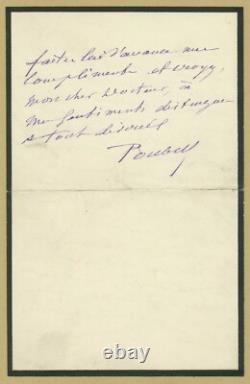 Eugène Poubelle (1831-1907) Préfet de la Seine Lettre autographe signée 4 pp