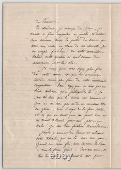 Eugène REBOUL Lettre autographe signée Edmond About Assurance 1864