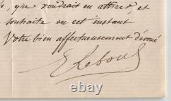 Eugène REBOUL Lettre autographe signée Edmond About Assurance 1864