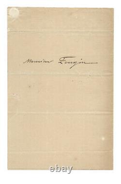Eugène SUE / Lettre autographe signée / Rendez-vous / Les Mystères de Paris
