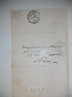 Eugène Sue Lettre autographe signée 12 juillet 1847