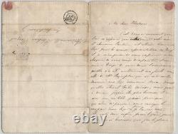 Eugénie La Grua Lettre autographe signée, 1ère représentation à l'opéra 1852
