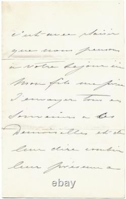 Eugénie de MONTIJO, Impératrice / Lettre autographe signée / Prince impérial
