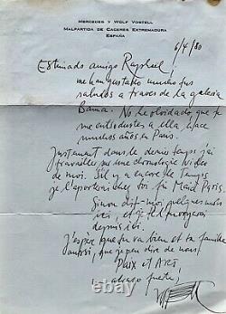 (FLUXUS) WOLF VOSTELL, Lettre manuscrite signée à Raphaël Sorin