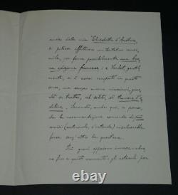 Fabrizio COLAMUSSI LETTRE AUTOGRAPHE SIGNÉE À Armand GODOY & Poème 1929