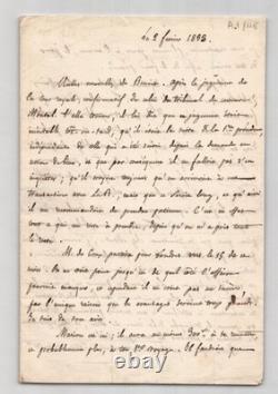 Felicité Robert de Lamennais-Lettre autographe signée sur une affaire judiciaire