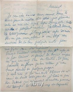 Félix VALLOTTON Lettre autographe signée à Thérèse Debains (1919)