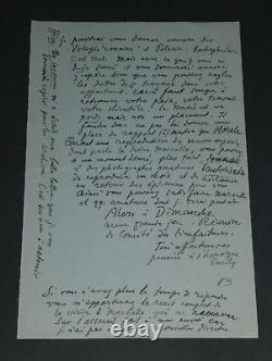 Ferdinand BAC LETTRE AUTOGRAPHE SIGNÉE À Émilie MELBOURNE, 19 février 1948