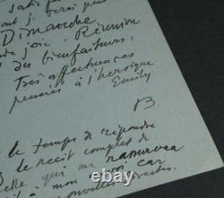 Ferdinand BAC LETTRE AUTOGRAPHE SIGNÉE À Émilie MELBOURNE, 19 février 1948