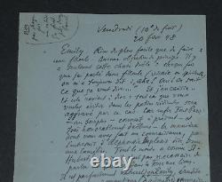 Ferdinand BAC LETTRE AUTOGRAPHE SIGNÉE À Émilie MELBOURNE, 20 février 1948