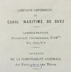 Ferdinand de LESSEPS Canal de Suez Lettre signée Signed letter 1875