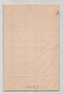 Ferdinand de Lesseps Lettre autographe signée 1878