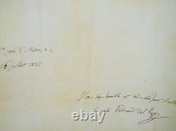 Ferdinando Dal Pozzo Lettre autographe signée Piémont Vérone