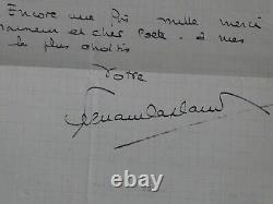Fernand LAPLAUD Lettre autographe signée à Armand GODOY + 2 poèmes, 1930