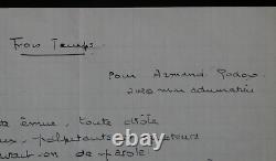 Fernand LAPLAUD Lettre autographe signée à Armand GODOY + 2 poèmes, 1930