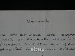 Fernand LAPLAUD Lettre autographe signée à Armand GODOY + 2 poèmes, 1930