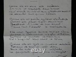 Fernand LAPLAUD Lettre autographe signée à Armand GODOY + 2 poèmes, 1930