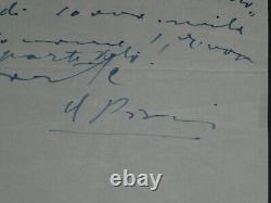 Filippo De Pisis Lettre autographe signée avec entête (FEDRO XXIII.) 1956