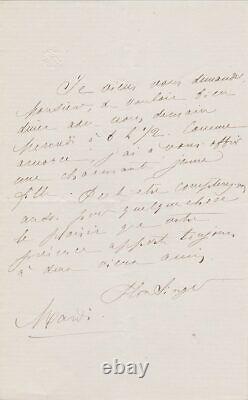 Flore SINGER (RATISBONNE) 5x Lettres autographes signées à Jules JANIN