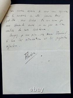 Florise LONDRES LETTRE AUTOGRAPHE SIGNÉE, À Henri BEREAUD, NOVEMBRE 1939