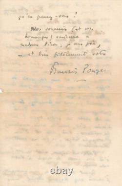Francis PONGE prépare une causerie lettre autographe signée à Gaëtan Picon