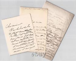 Francisque Édouard BERTIER -Peintre- Lot de 3 lettres autographes signées 1870