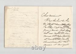 Francisque Édouard BERTIER -Peintre- Lot de 3 lettres autographes signées 1870