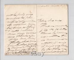 Francisque Édouard BERTIER -Peintre- Lot de 3 lettres autographes signées 1870