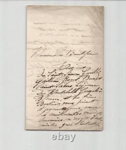 Francisque Édouard BERTIER -Peintre- Lot de 3 lettres autographes signées 1870