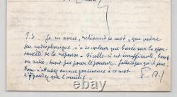 François Aman-Jean Lot de 2 lettres autographes signées à Pierre Lhoste 1963