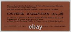 François Aman-Jean Lot de 2 lettres autographes signées à Pierre Lhoste 1963