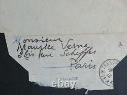 Francois Bernouard Belle Lettre Autographe Signee A Maurice Verne Du Front 1916