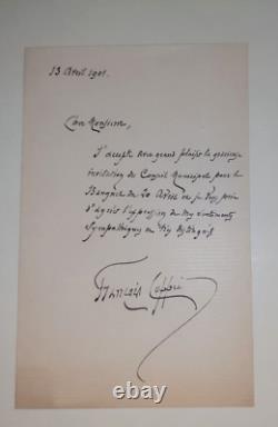 François Coppée Lettre autographe signée