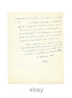 François MAURIAC / Lettre autographe signée / Homosexualité / Tentations